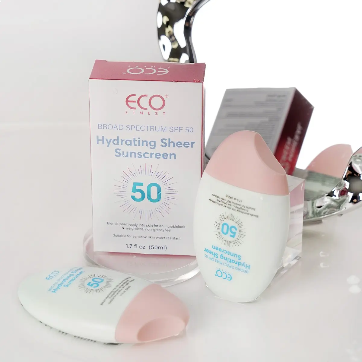 Hydrating Sheer Sunscreen Ultra-Fluid Face Sunscreen SPF 50, Broad Spectrum UVA-UVB Sun Protection, Lightweight, Non-Comedogenic, Water Resistant, Fragrance Free, 50 ML