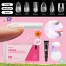 Beetles Tipex Instant Apex Nail Extension Tips Manicure Kit -224Pcs Kit 96/192/512Pcs Stock Up Almond/Coffin/Square/Oval/Stiletto/Squoval Shape Thick Acrylic Nail Manicure DIY Nail Glue mothersdaygift Spring Nail Summer Nail Vacation Nail #backtoschool