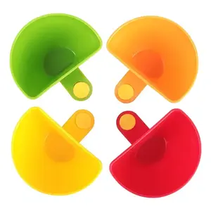 4Pcs/Set Dip Clip Bowl Dipping Bowl Sauce Holder Assorted Clip Container Dish Plate Tomato Sauce Vinegar Kitchen Gadgets Idestake
