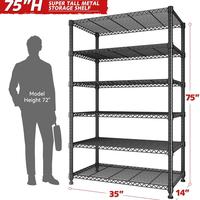 6 Tier&1000LBS-35"W*14"D*75"H