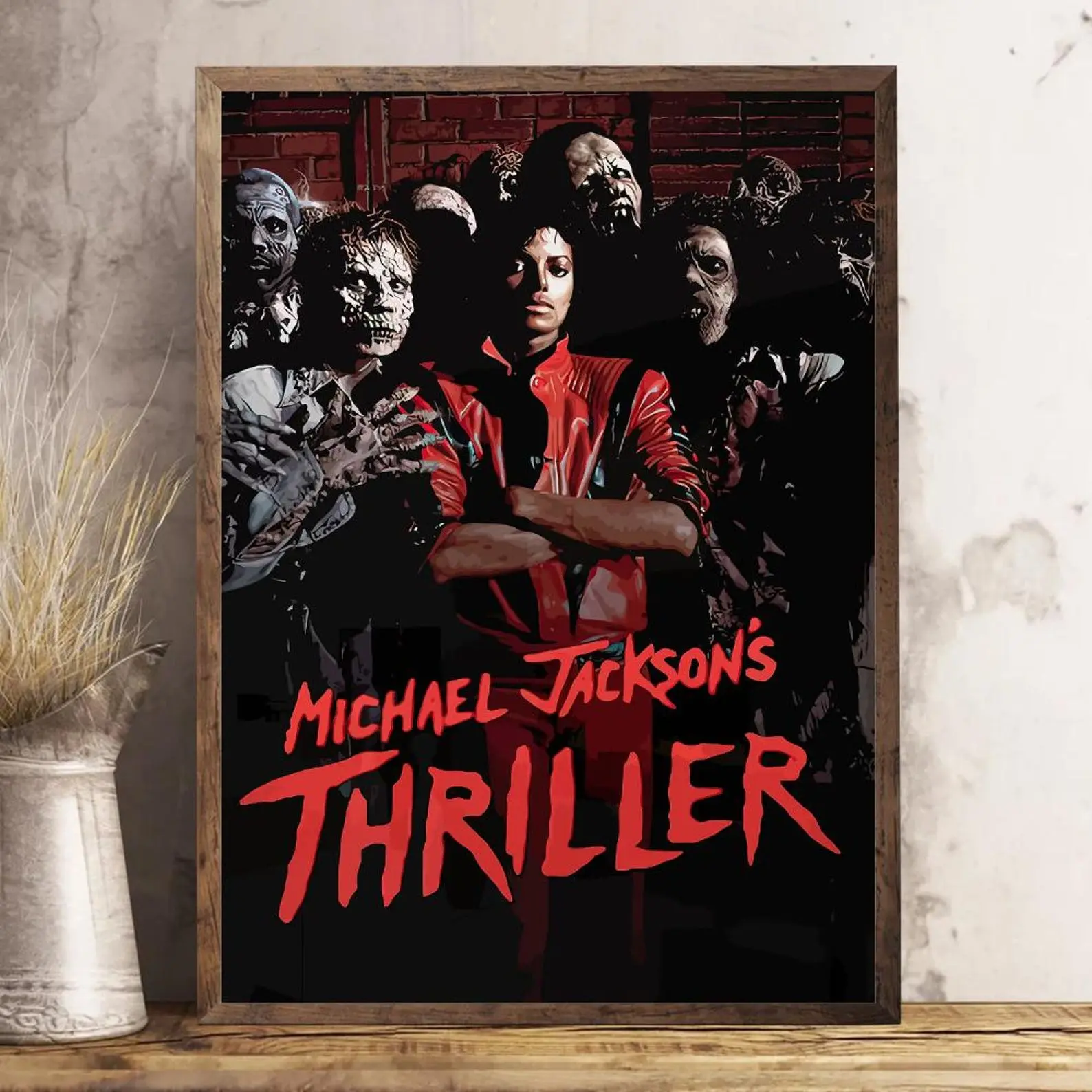 Thriller Album Cover Poster Vintage Michael Jackson Wall Art Music Print Poster_No Framed