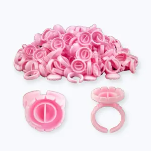 Pink Glue Rings (100 pcs)