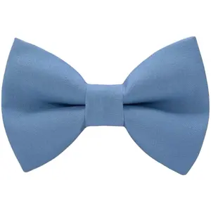 Dusty Blue Bow Tie- Cotton Bowtie for Weddings