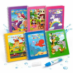 Reusable Water Coloring Book for Toddlers, Water DoodleBook Toys, Paint with Water Books,Mess-Free ColoringBook, Portable Educational Doodle Drawing Toy,EducationalLearning Kits Gifts