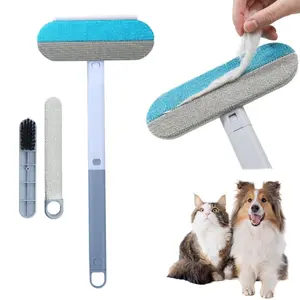 Pet Hair Removal Tool, 4 in 1 Reusable & Washable Dog & Cat Hair Remover, Multifunctional Pet Hair Remover with Extendable Handle & 2 Built-in Brushes, Easy Fur Cleaning for Furniture and Carpet  dog clothes