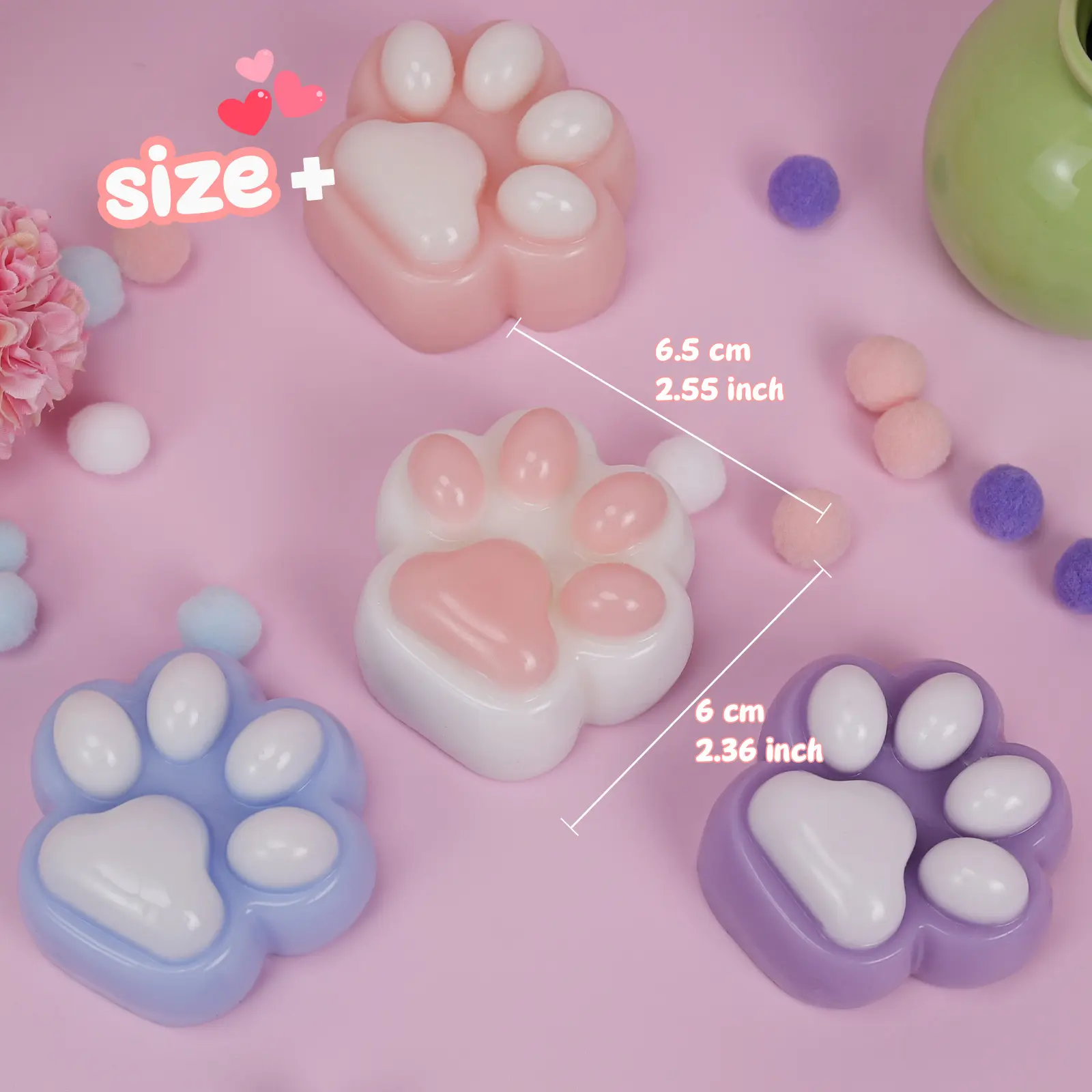 Classic squishy toy Paw-shaped cookie Soft stress-relief toy Perfect holiday gift for friends and kids Hand-washable and reusable finger toy-T7