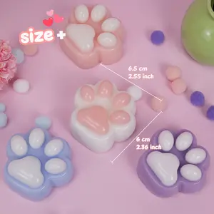 Classic squishy toy Paw-shaped cookie Soft stress-relief toy Perfect holiday gift for friends and kids Hand-washable and reusable finger toy