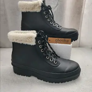 Chooka Redmond Shearling Hiker Rain Boots - Waterproof Women Sz-9-W New! Waterproof