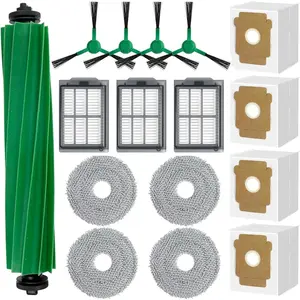 405 Replacement Accessories  for   Plus 505 Combo/ 507 Combo Robot Vacuum Cleaner, Vacuum  with 1 Main Brush, 3 HEPA Filter, 4 Side Brushes, 4 Dust Bag, 4 Mop Cloths