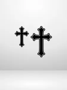 Premium Cross Design Car Sticker - Vinyl Decal for Cars, Windows, Laptops