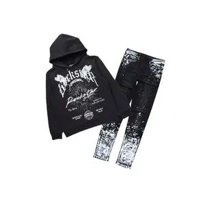 Tally Black/Black Hoodie/Slim Fit Jean Set