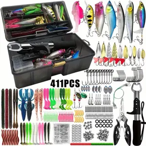 Fish Bait Gift Box Lure Set Glitter Minnow Frog False Bait Soft Bait Cross-Border Fishing Lures, High-Quality Fish Baits & Accessories