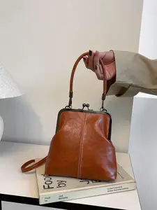 1pc  Women's crossbody bag solid color handbag fashionable and versatile retro trend suitable for daily work, commuting, shopping, dating, women's crossbody bag