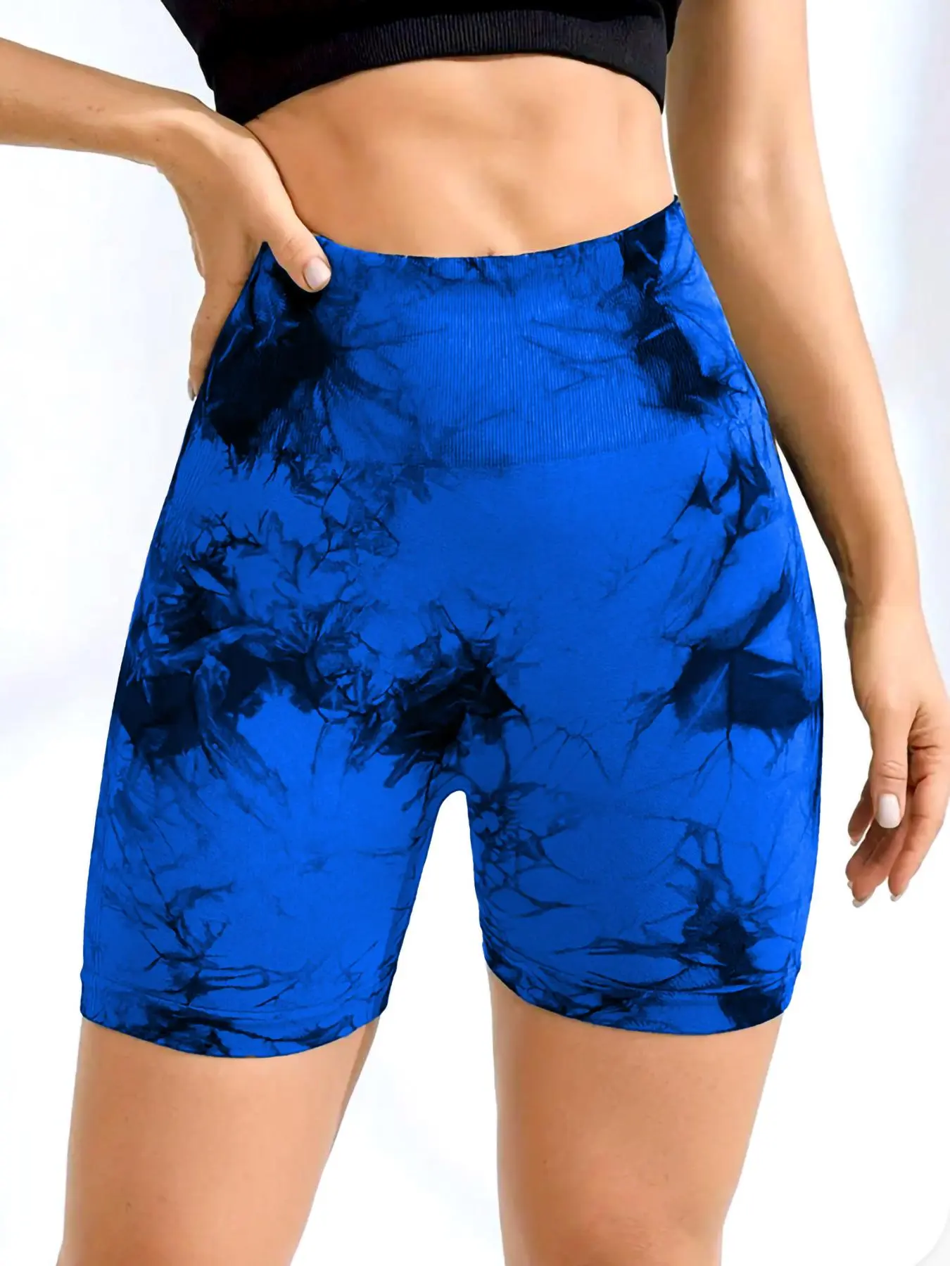 Women's High Waisted Tie Dye Yoga Shorts, Elastic High Waist Butt Lifting Sports Pants, Seamless Slim Fit for Yoga and Running, Athleisure Shorts Women's High Waisted Tie Dye Yoga Shorts, Elastic High Waist Butt Lifting Sports Pants, Seamless Slim Fit for Yoga and Running, Athleisure Shorts