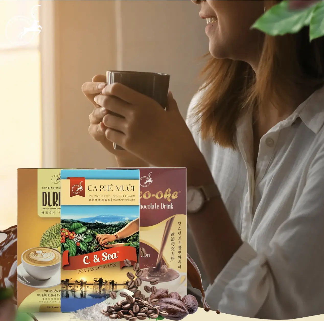 Combo 30 Sticks Choco Oke 4-in-1 Instant Chocolate – Organic, health-safe instant chocolate made with golden sugar and premium cacao