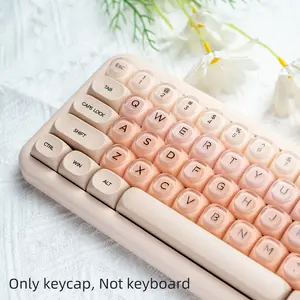 Liquid Foundation Key Cap, MOA Height, Matte Feel, PBT+PC, Cute Ball Hat, Compatible with 6.25U Space 61 64 68 75 81 87 98 99 100 104, for Wireless Creamy Keyboard