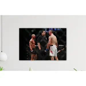 Robbie Lawler and Rory Mcdonald Staredown UFC Poster unframed Iconic Moments UFC Wall Art Gym Room Wall Decor Fitness Wall Art Boys Gift Poster unframed