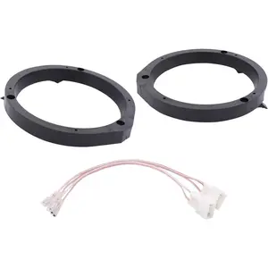 2Pcs Car Front Rear Stereo Door Speaker Adapter Mounting Plates 6.5/6.75 Inch Spacer Rings Bracket with Harness for Accord Civic CRV CRZ