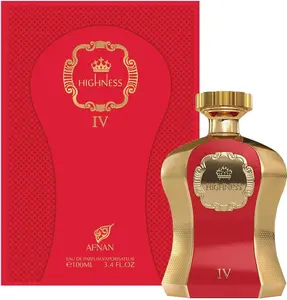 Afnan Highness IV Eau De Parfum 100ml 3.4 FL OZ - Oud Rose & Aromatic Amberwood Fragrance with Bergamot & Saffron Top Notes