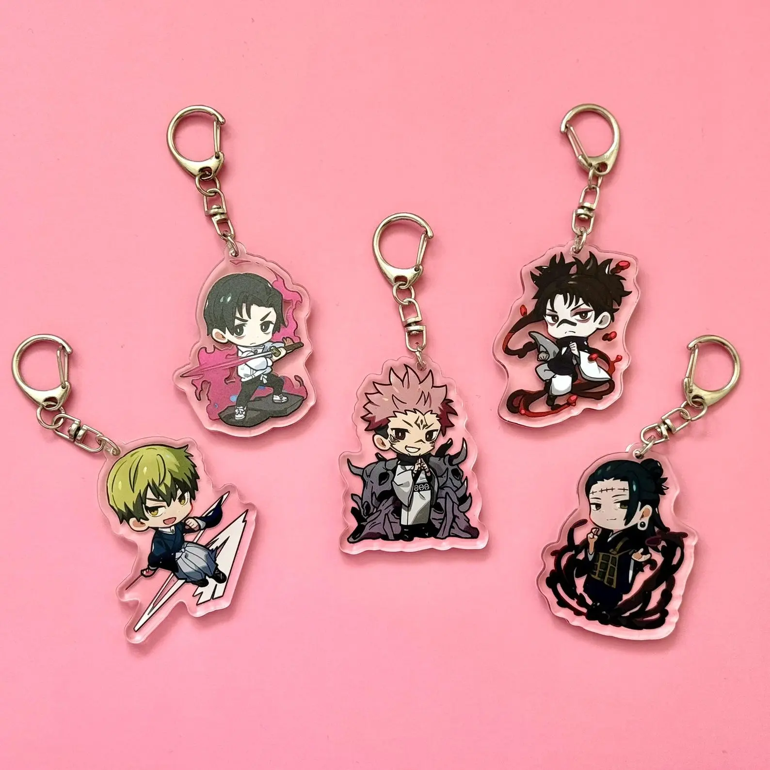 JJK chibi style matching keychains