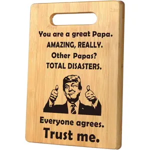 Funny Papa Gifts for Grandpa, Fathers Day Dad Gifts Ideas, Best Papa Gifts from Grandkids, Papa Birthday Gifts for Grandfather, Father, Step Dad, Unique Gift for Papa Cutting Board