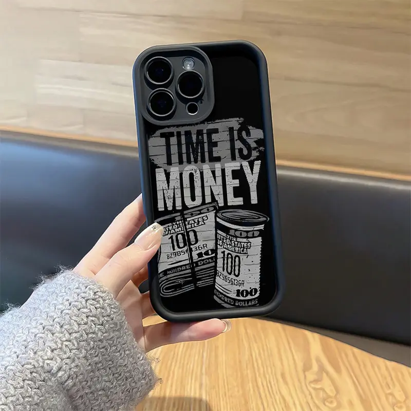 TPU-Polycarbonate iPhone Case - Black Slogan Pattern, Durable, Lightweight, All-Inclusive Shockproof Protection, Anti-Drop, Precision Cutouts, Compatible with iPhone 11/12/13/14/15/16/17 Pro Max Air Plus, Ideal Cellphone Cover Shell Accessories Gift, Ipho