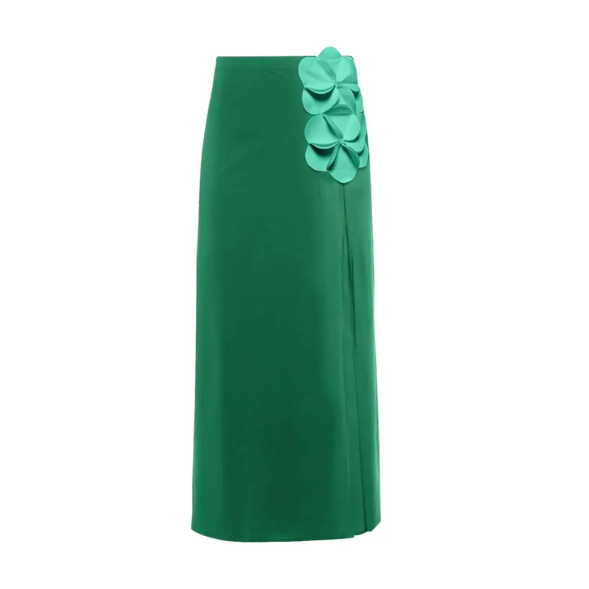 Green wrap skirt