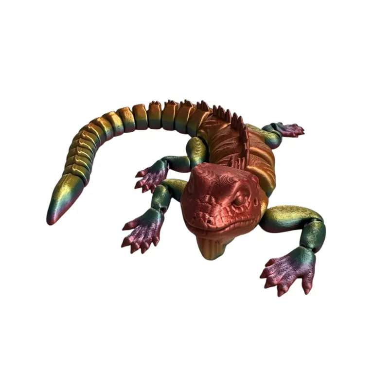 Flexi Iguana 3D Printed Figurine 16” Long Articulated Lizard Fully Poseable & Smooth Movement Decorative Collectible