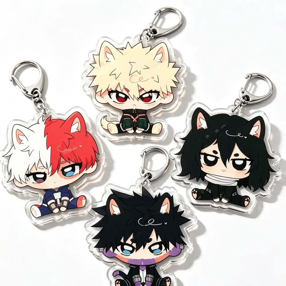 Anime My Hero Academia Q Version Acrylic Keychain, Friends Gift, Gift Kid