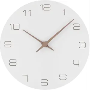Round Wall Clock, 1 Count Modern Simple Wall Clock, Silent Wall Clock for Home Living Room Bedroom Office, Home Decor (without Battery)