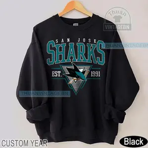 San Jose Crewneck, Vintage San Jose hockey youth sweatshirt, San Jose Hockey Tee, Sharks Hockey hoodie sweater