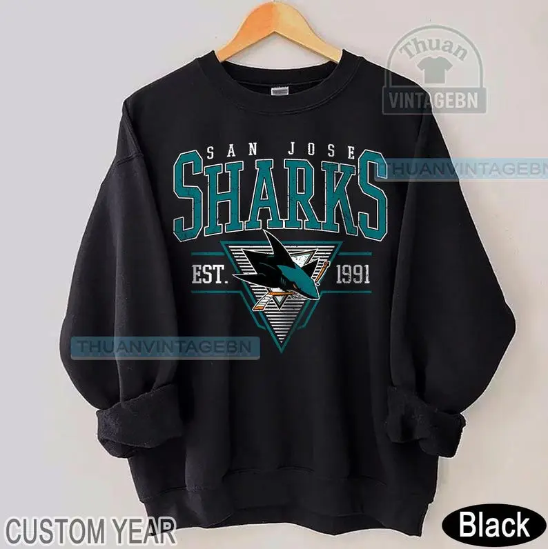San Jose Crewneck, Vintage San Jose hockey youth sweatshirt, San Jose Hockey Tee, Sharks Hockey hoodie sweater