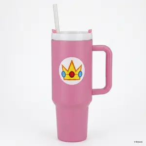 Super Mario- Peach Icon 40oz Stainless Steel Tumbler
