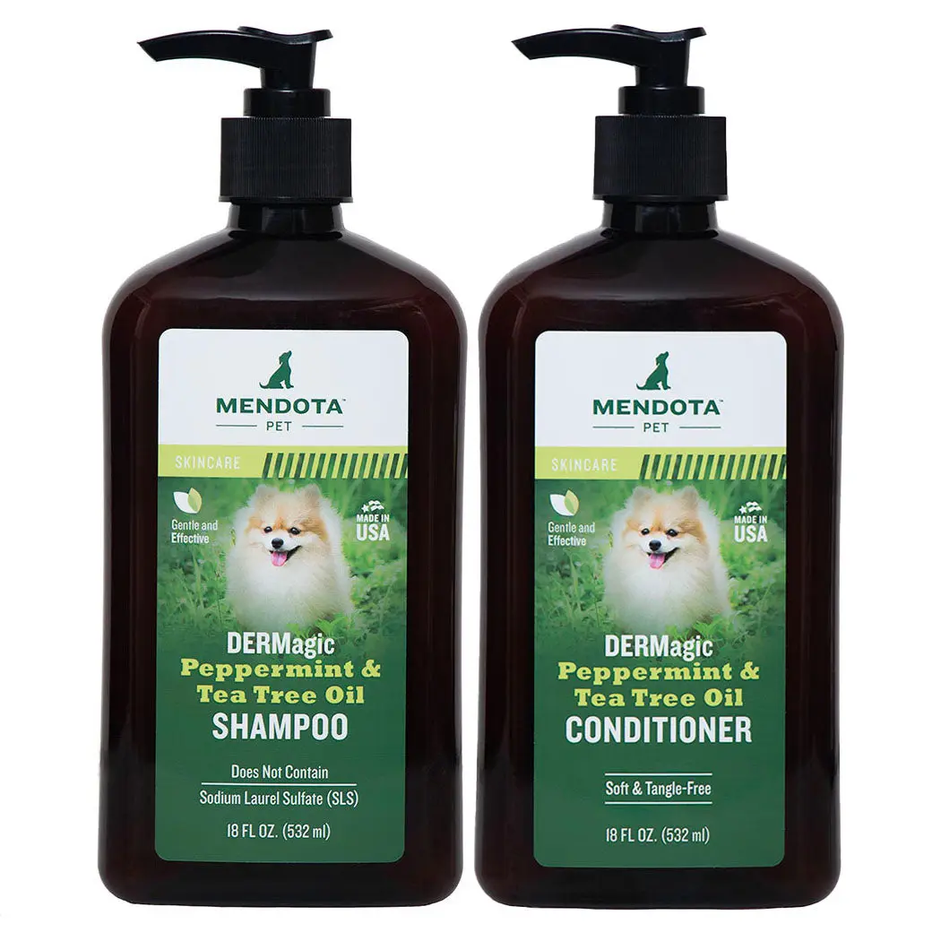 DERMagic Shampoo and Conditioner Combo for Dogs Peppermint Tea & Tree Oil