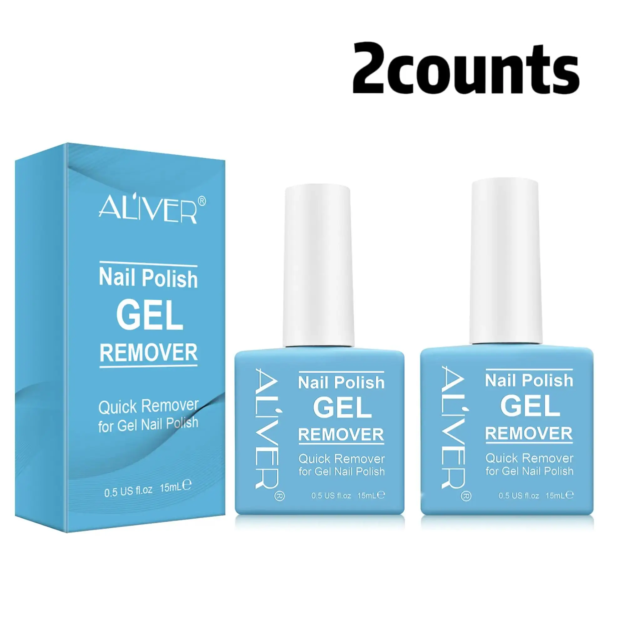 Nail Polish Gel Remover, 2 Counts/set Gentle Nail Polish Remover, Quick Nail Art Remover for Women & Girls, Valentine's Day Gift