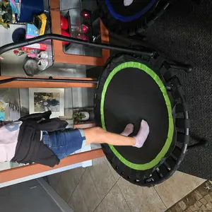 Workout Accessories 40" Foldable Fitness Trampoline for Adults with Adjustable Foam Handles, Durable PP Frame, Ideal for Calisthenics Tools Training Equipment Home Gym Home Gym Kit