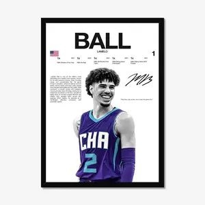 LaMelo Ball Hardline Series Poster - Charlotte Basketball Era Wall Art - Vibrant Aesthetic Decor - Gift for Fans [UNFRAMED]