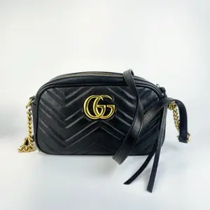 Pre-owned GUCCI 690 GG Marmont Matelassé Mini Camera Crossbody Bag