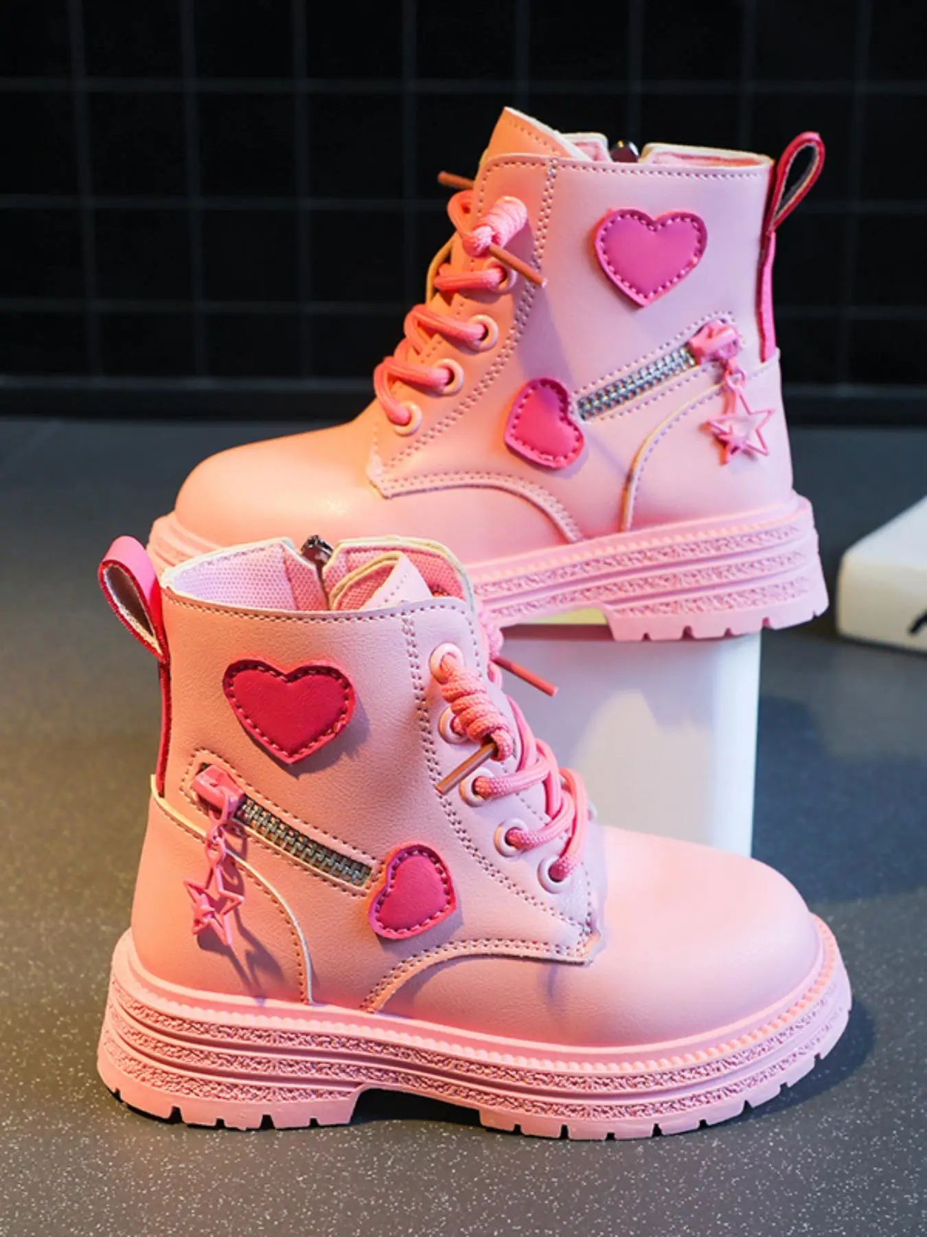 Fashionable Cute Kids Boots, Comfortable Side Zipper Boots for Girls, Casual Trendy Boots for Daily Wear, Perfect for Students