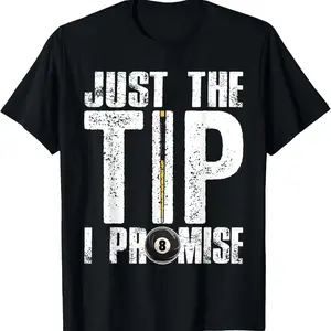 100% Cotton Funny Billiards Pool Cue Shirt Billiard Players Gift T-Shirt, skin-friendly softness, natural comfort, for Couples, weekend leisure, work commute
