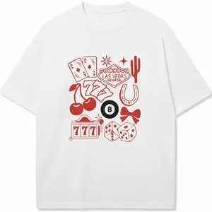 Lucky Girl Las Vegas Graphic Tee Camiseta Aesthetic 777 Casino Shirt Western Bachelorette Party Top Camiseta Suerte para Mujer y Hombre Unisex Trendy Casino Vibes Las Vegas Shirt Lucky Charms Graphic Tee Regalo Fiesta Despedida Soltera