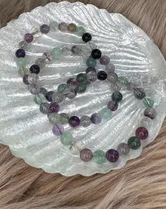 Fluorite 8mm Sphere Bracelet