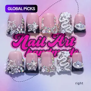 Delicate Thing Women's Y2K Style Nail Art Set, Nail Kit, Salon Quality Nails, Pure Handmade Design, Includes XS-S-M-L Sizes, Perfect Gift for Women & Girls, No Glue Needed #GLOBAL PICKS