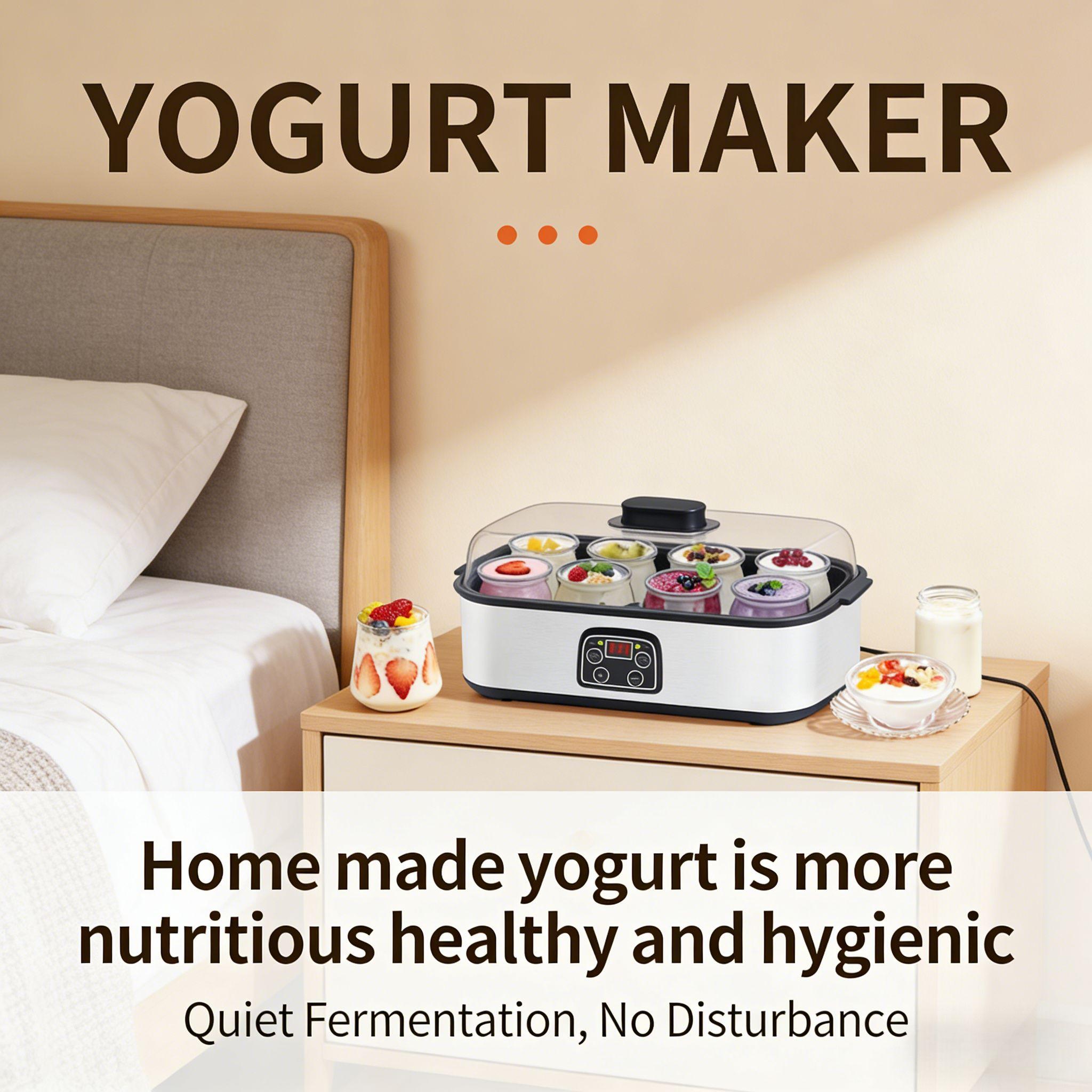 Digital Yogurt Fermenter + 5 Bonus Gadgets: Bottle Opener, Sponge, Towel & More!