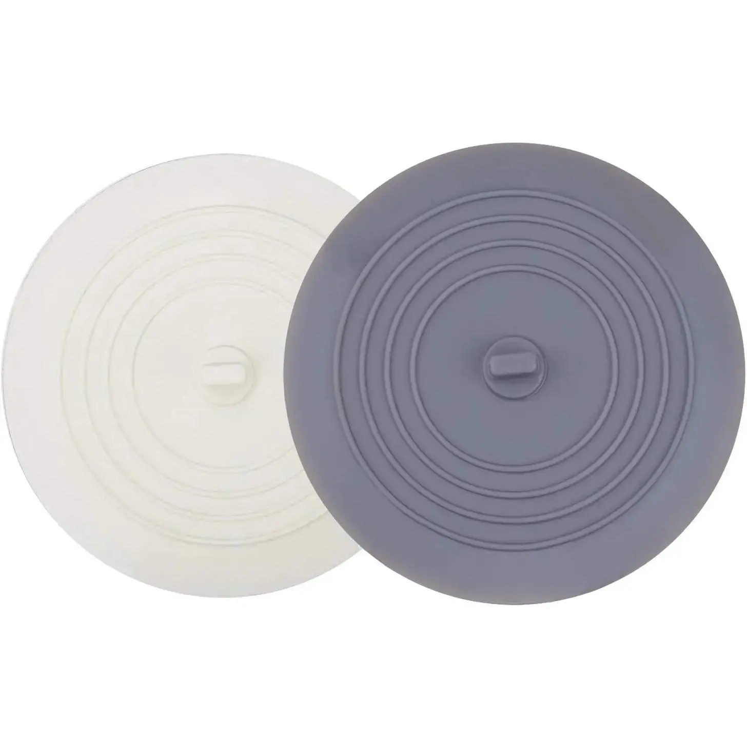 Tub Stopper 2 Pack 6 Inches Large Silicone Drain Plug Hair Stopper Flat Suction Cover for Kitchen Gadgets Bathroom Accessories and Laundry Water Absorbent Food Grade Material
