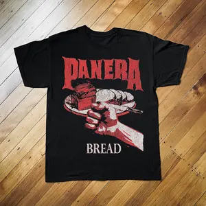 [Sale Up To 40%]  Panera Bread Pantera Parody Black T-Shirt