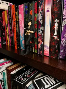 Cowboy Reader Figurine for Bookshelf | Hand Painted Dark Romance & BookTok Shelf Decor Gift for Readers