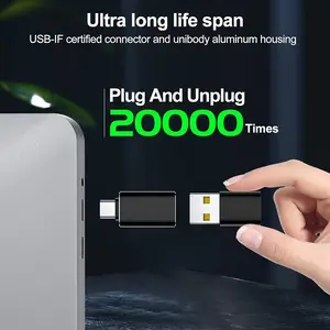 Aluminum Alloy Case 5gbps Data Transfer Usb3.0 Connector C-Type Converter, Usb3.0 Am to Cf Type Adapter OTG USB Adapter