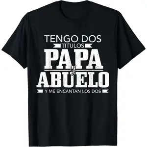 Men's 'No. 1 Papa' Graphic T-Shirt, Casual Streetwear Top in Soft Cotton, Funny Spanish Dad Father's Day Gift, Sports