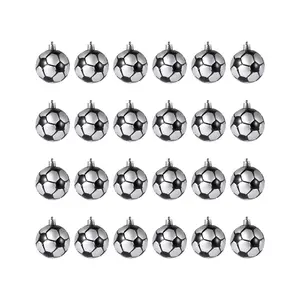 24PCS Baseball Shape Christmas Ball Ornaments Set - Glitter Hanging Christmas Decorations for Xmas Tree Holiday Party